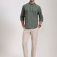 Off White & Green Striped Slim Fit Kurta | Greenfibre