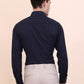 Navy Blue Striped Slim Fit Formal Shirt | Greenfibre