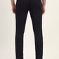 Navy Blue Solid Super Slim Fit Casual Trouser | Greenfibre