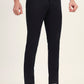 Navy Blue Solid Super Slim Fit Casual Trouser | Greenfibre