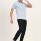Navy Blue Solid Super Slim Fit Casual Trouser | Greenfibre