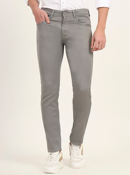 Grey Washed Slim Fit Jeans | Greenfibre