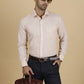 Orange Striped Slim Fit Formal Shirt | Greenfibre