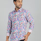 Multicolor Printed Slim Fit Casual Shirt | JadeBlue