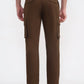 Brown Solid Slim Fit Cargo Pant | Greenfibre