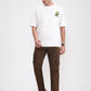 Brown Solid Slim Fit Cargo Pant | Greenfibre