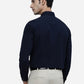 Navy Blue Solid Regular Fit Formal Shirt | Greenfibre