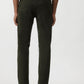 Olive Green Solid Slim Fit Jeans | Greenfibre