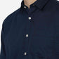 Navy Blue Printed Smart Fit Semi Casual Shirt | Greenfibre