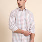 Orange Checked Smart Fit Semi Casual Shirt | Greenfibre