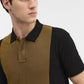 Amber Green & Black Striped Slim Fit Polo T-Shirt | Greenfibre