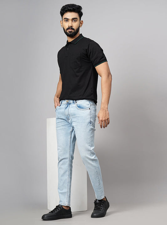 Ice Blue Washed Urban Fit Jeans | Greenfibre