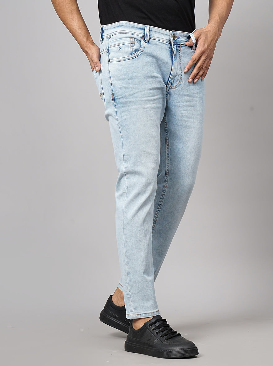 Ice Blue Washed Urban Fit Jeans | Greenfibre