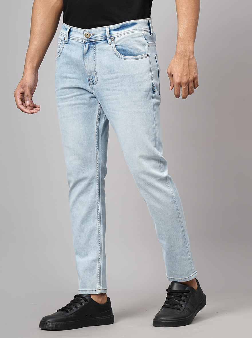 Ice Blue Washed Urban Fit Jeans | Greenfibre