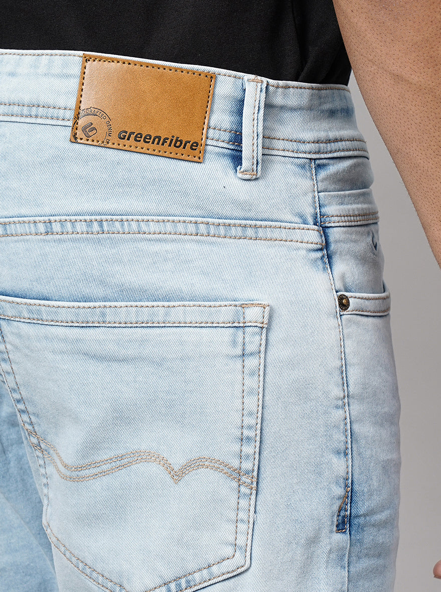 Ice Blue Washed Urban Fit Jeans | Greenfibre