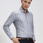 Blue Checked Slim Fit Formal Shirt | Greenfibre