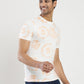 Orange Printed Slim Fit T-Shirt | Greenfibre