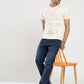 Orange Printed Slim Fit T-Shirt | Greenfibre