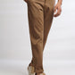 Brown Solid Neo Fit Casual Trouser | Greenfibre