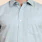 Mint Green Solid Smart Fit Semi Casual Shirt | Greenfibre