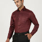 Red Solid Slim Fit Formal Shirt | Greenfibre