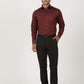 Red Solid Slim Fit Formal Shirt | Greenfibre