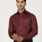 Red Solid Slim Fit Formal Shirt | Greenfibre