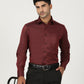 Red Solid Slim Fit Formal Shirt | Greenfibre