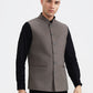 Grey Solid Regular Fit Waistcoat  | Greenfibre