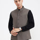 Grey Solid Regular Fit Waistcoat  | Greenfibre