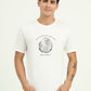 White Printed Slim Fit T-Shirt | Greenfibre