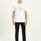 White Printed Slim Fit T-Shirt | Greenfibre