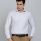 Light Grey Striped Slim Fit Formal Shirt | Greenfibre