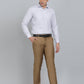 Light Grey Striped Slim Fit Formal Shirt | Greenfibre