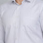 Light Grey Striped Slim Fit Formal Shirt | Greenfibre