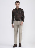 Fawn Solid Super Slim Fit Formal Trouser | Greenfibre