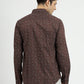 Brown Printed Smart Fit Semi Casual Shirt | Greenfibre