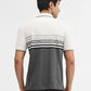 White & Grey Striped Slim Fit Polo T-Shirt | Greenfibre