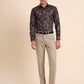 Fawn Solid Slim Fit Formal Trouser | GreenFiber