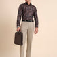 Fawn Solid Slim Fit Formal Trouser | GreenFiber