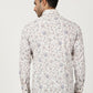 White Printed Slim Fit Party Wear Shirt | Greenfibre