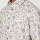 White Printed Slim Fit Party Wear Shirt | Greenfibre