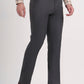 Grey Solid Slim Fit Formal Trouser | Greenfibre