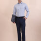 White & Blue Checked Slim Fit Formal Shirt | Greenfibre