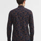 Navy Blue Printed Smart Fit Semi Casual Shirt | Greenfibre