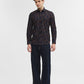 Navy Blue Printed Smart Fit Semi Casual Shirt | Greenfibre