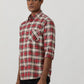 Red Checked Slim Fit Casual Shirt | Greenfibre