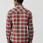 Red Checked Slim Fit Casual Shirt | Greenfibre