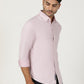 Dusky Pink Printed Slim Fit Casual Shirt | Greenfibre