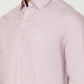 Dusky Pink Printed Slim Fit Casual Shirt | Greenfibre